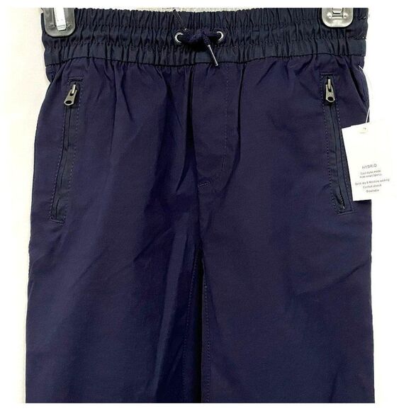 GAP Boys Kids Size 10 Navy Pull-On Hybrid Pants Pockets QuickDry NEW - Picture 2 of 5